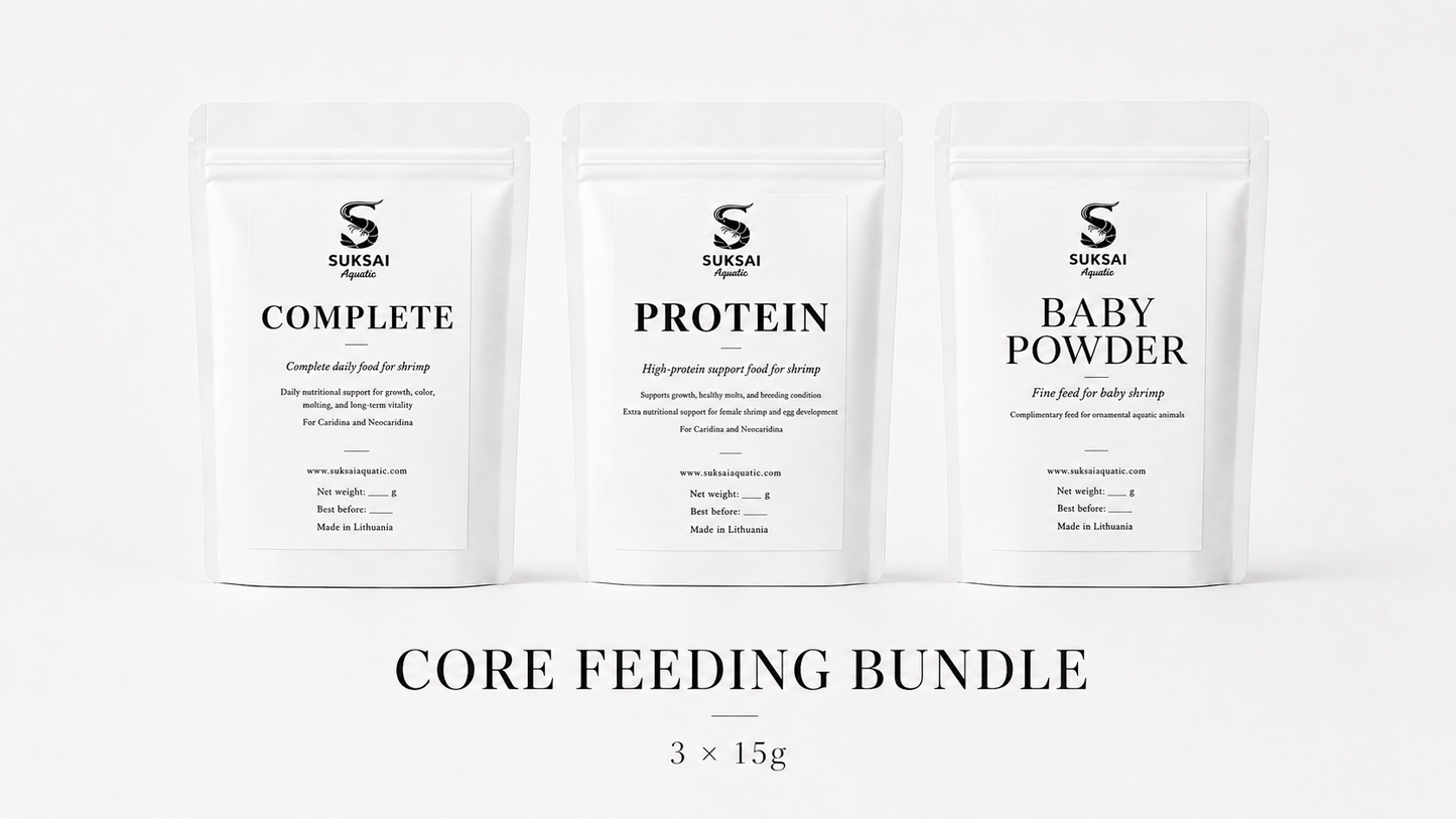 Suksai Aquatic Core Feeding Bundle with Complete, Protein and Baby Powder