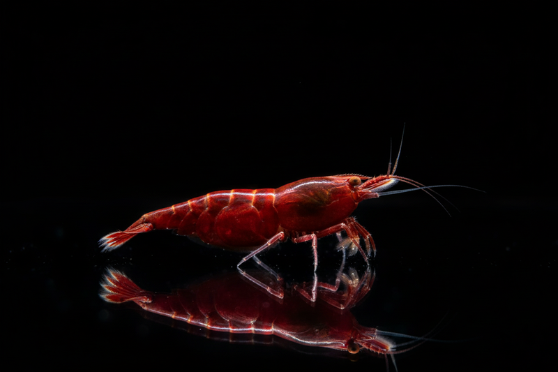 Bright Red Shrimp with Enhanced Lighting - Professional Studio Shot